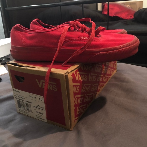 Red Authentic Vans - Picture 3 of 3